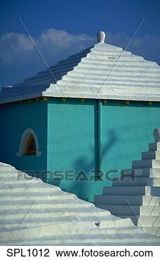 Stock Photo - the white stone 
roofs and pastel 
architecture of 
sandy's parish. 
fotosearch - search 
stock photos, 
pictures, images, 
and photo clipart