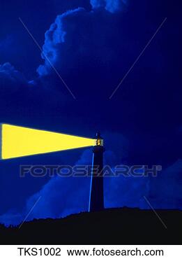 Stock Photo - bright yellow 
beam of light 
shines from a 
lighthouse against 
dark. fotosearch 
- search stock 
photos, pictures, 
images, and photo 
clipart