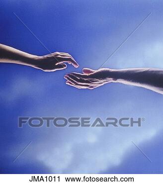 Stock Photography - a pair of arms 
reaching out to 
each other with 
clouds in the. 
fotosearch - search 
stock photos, 
pictures, images, 
and photo clipart
