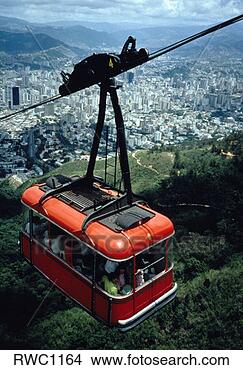 Stock Photo - the teleferico 
cable car ascends 
mount avila national 
park with. fotosearch 
- search stock 
photos, pictures, 
images, and photo 
clipart
