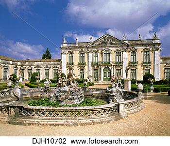 Stock Photo - 18th century national 
palace rococo 
architecture, 
 quelez,  lisbon. 
fotosearch - search 
stock photos, 
pictures, images, 
and photo clipart