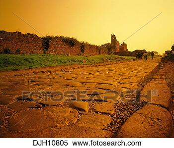 Stock Image - old romam road 
(the appian way) 
in rome, italy. 
fotosearch - search 
stock photos, 
pictures, images, 
and photo clipart