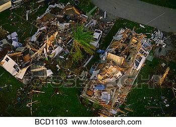 Stock Photo - aerial view of 
damage done to 
trailers in florida 
city,  florida 
by. fotosearch 
- search stock 
photos, pictures, 
images, and photo 
clipart