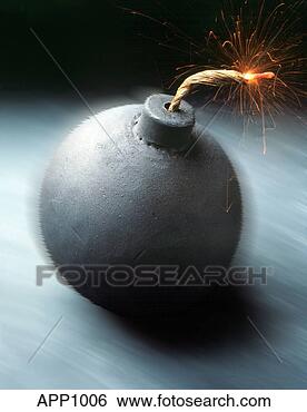 Stock Photo - slightly blurred 
shot of an old-fashioned 
anarchist-style 
round bomb. fotosearch 
- search stock 
photos, pictures, 
images, and photo 
clipart