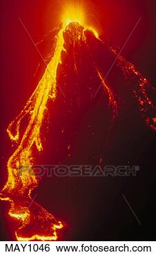 Stock Photo - view of lava flowing 
from the pacaya 
volcano,  guatemala 
during an. fotosearch 
- search stock 
photos, pictures, 
images, and photo 
clipart