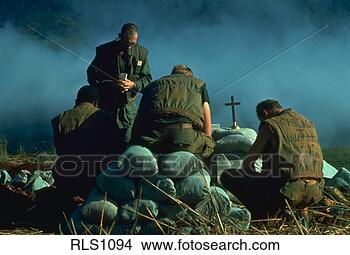 Stock Photo - chaplain holds 
sunday morning 
services on khe 
sanh  extensive 
color. fotosearch 
- search stock 
photos, pictures, 
images, and photo 
clipart