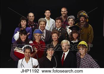 Stock Photo - cross section 
of americans in 
various occupations 
 the same situation. 
fotosearch - search 
stock photos, 
pictures, images, 
and photo clipart