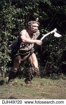 Stock Photography - france, dordogne, 
tursac prehistoric 
park, neanderthal 
man statue. fotosearch 
- search stock 
photos, pictures, 
images, and photo 
clipart