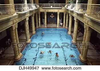 Picture - hungary, budapest, 
pool at gellert 
spa resort hotel. 
fotosearch - search 
stock photos, 
pictures, images, 
and photo clipart