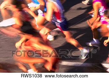 Stock Photo - overhead view 
of marathon runners, 
with blurred effect. 
fotosearch - search 
stock photos, 
pictures, images, 
and photo clipart