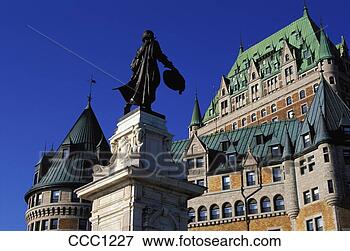 Picture - canada quebec 
quebec city statue 
of samuel de champlain 
and the. fotosearch 
- search stock 
photos, pictures, 
images, and photo 
clipart
