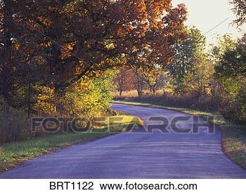 Stock Photo - country road, 
 early morning, 
 autumn in the 
midwest near clayton. 
fotosearch - search 
stock photos, 
pictures, images, 
and photo clipart