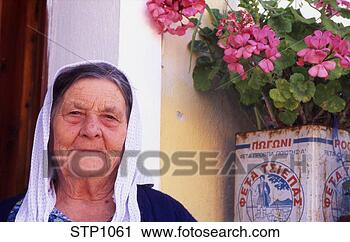 Stock Photography - greece ionian 
islands an old 
woman from corfu. 
fotosearch - search 
stock photos, 
pictures, images, 
and photo clipart