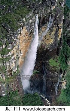 Stock Photography - aerial of angel 
falls,  highest 
waterfall in world 
(979m) at. fotosearch 
- search stock 
photos, pictures, 
images, and photo 
clipart
