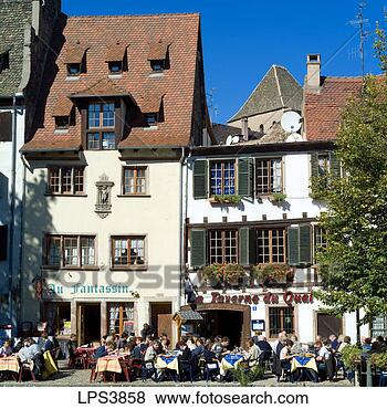 Stock Photo - france alsace 
strasbourg petite-france 
district restaurant 
terraces. fotosearch 
- search stock 
photos, pictures, 
images, and photo 
clipart