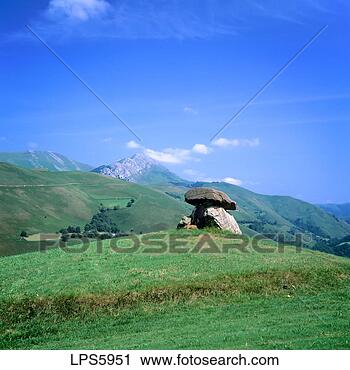 Stock Photography - gaztenia dolmen 
mendive and pyrenean 
mountains basque 
country france. 
fotosearch - search 
stock photos, 
pictures, images, 
and photo clipart