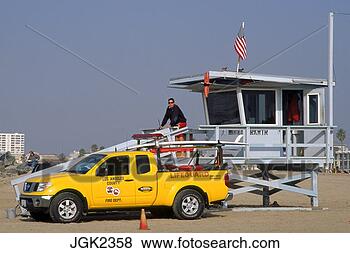 Stock Photo - life guard booth 
on the beach in 
venice, california. 
fotosearch - search 
stock photos, 
pictures, images, 
and photo clipart