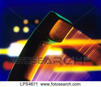 Stock Photography - moving telephone 
receiver with 
colored light 
effect. fotosearch 
- search stock 
photos, pictures, 
images, and photo 
clipart