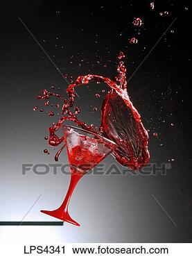 Stock Photography - red cocktail glass 
with red liquid 
splashing out. 
fotosearch - search 
stock photos, 
pictures, images, 
and photo clipart