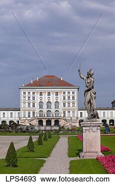 Stock Photo - statue in front 
of nymphenburg 
castle munich 
bavaria germany. 
fotosearch - search 
stock photos, 
pictures, images, 
and photo clipart