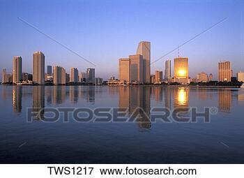 Picture - miami, florida, 
and biscayne bay 
at sunrise. fotosearch 
- search stock 
photos, pictures, 
images, and photo 
clipart