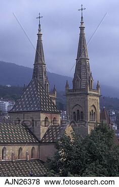 Stock Photo - church,  switzerland, 
 neuchatel,  scenic 
view of the. fotosearch 
- search stock 
photos, pictures, 
images, and photo 
clipart
