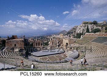 Arquivo de Fotografias - teatro,  greco, 
 romana,  anfiteatro, 
 dia. fotosearch 
- busca de fotos, 
imagens e clipart