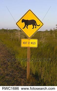 Stock Photo - everglades national 
park,  florida, 
 usa -  - wildlife 
warning road. 
fotosearch - search 
stock photos, 
pictures, images, 
and photo clipart