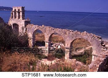 Stock Photography - greece ionian 
islands zakynthos 
(zante) old venetian 
ruins near argasi. 
fotosearch - search 
stock photos, 
pictures, images, 
and photo clipart