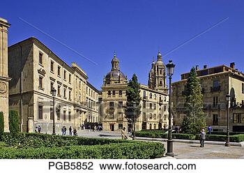Stock Photo - spain salamanca 
castile and leon, 
 la rioja  plaza 
de anaya with 
the. fotosearch 
- search stock 
photos, pictures, 
images, and photo 
clipart