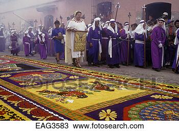 Stock Photo - penitents pass 
alfombra (carpet) 
with catholic 
symbolism and 
mayan. fotosearch 
- search stock 
photos, pictures, 
images, and photo 
clipart