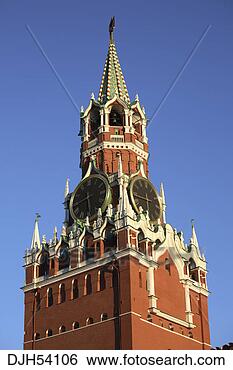 Stock Photo - russia, moscow, 
red square, the 
kremlin, saviour 
tower. fotosearch 
- search stock 
photos, pictures, 
images, and photo 
clipart