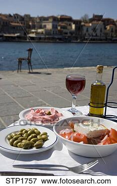 Picture - greek food and 
drink  salad with 
feta cheese,  
taramasalata, 
 green. fotosearch 
- search stock 
photos, pictures, 
images, and photo 
clipart