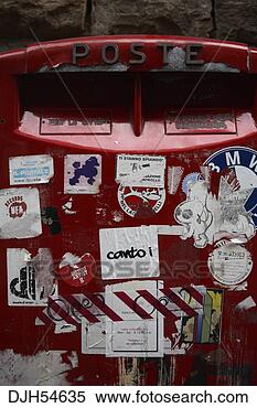 Stock Image - italy, tuscany, 
florence, letter 
box, grafitti, 
stickers. fotosearch 
- search stock 
photos, pictures, 
images, and photo 
clipart