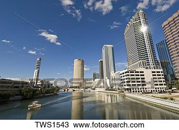 Stock Photo - tampa, florida, 
skyline reflects 
in hillsborough 
river at dawn. 
fotosearch - search 
stock photos, 
pictures, images, 
and photo clipart