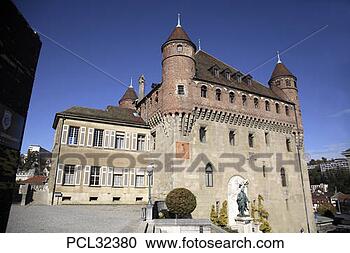 Stock Photography - chateau st marie 
in lausanne old 
town. fotosearch 
- search stock 
photos, pictures, 
images, and photo 
clipart