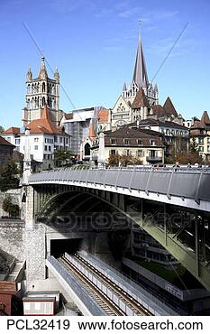 Stock Photograph - pont bessieres, 
lausanne. fotosearch 
- search stock 
photos, pictures, 
images, and photo 
clipart