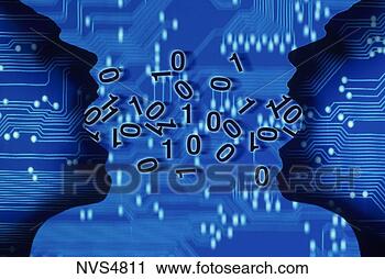 Stock Photography - computer generated 
image of two transparent 
faces spewing 
out numbers. fotosearch 
- search stock 
photos, pictures, 
images, and photo 
clipart