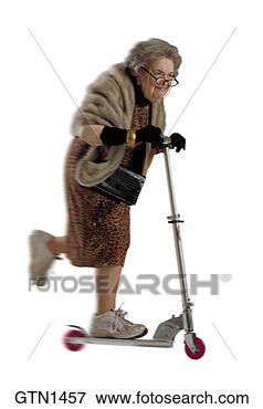 Picture - humerous image 
of an elderly 
woman dressed 
up wearing a fur 
wrap and. fotosearch 
- search stock 
photos, pictures, 
images, and photo 
clipart