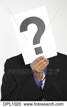 Stock Photography - executive holding 
paper question 
mark in front 
face. fotosearch 
- search stock 
photos, pictures, 
images, and photo 
clipart