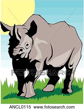 Clipart - rinoceronte. fotosearch 
- busca de ilustrações 
clipeart e desenhos