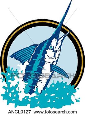 Clip Art - sportfishing, 
 marlin. fotosearch 
- busca de ilustrações 
clipeart e desenhos