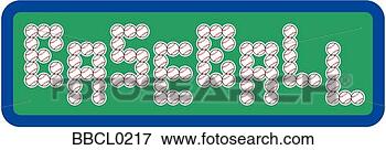 Clip Art - basebol,  bolas. 
fotosearch - busca 
de ilustrações 
clipeart e desenhos
