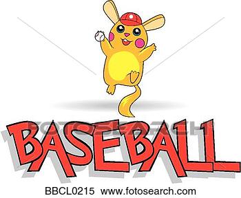 Clipart - basebol,  criatura. 
fotosearch - busca 
de ilustrações 
clipeart e desenhos