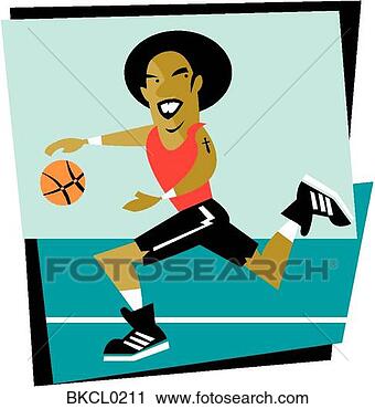 Clipart - basquetebol,  
jogador. fotosearch 
- busca de ilustrações 
clipeart e desenhos
