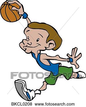 Clip Art - caricatura,  basquetebol, 
 jogador. fotosearch 
- busca de ilustrações 
clipeart e desenhos