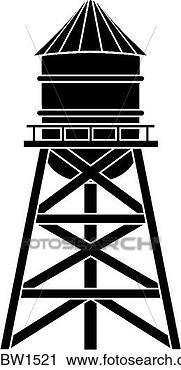 Clipart - água,  torre. 
fotosearch - busca 
de ilustrações 
clipeart e desenhos