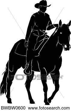 Clipart - cowboy & horse. 
fotosearch - search 
clipart, illustration, 
drawings and vector 
eps graphics images