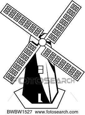 Clip Art - moinho de vento. 
fotosearch - busca 
de ilustrações 
clipeart e desenhos