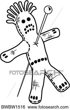 Clip Art - voodoo,  boneca. 
fotosearch - busca 
de ilustrações 
clipeart e desenhos